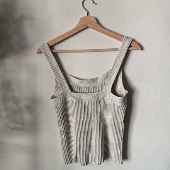 GAP // Ribbed Cotton Cardigan Set in Moonstone - Picture 7 of 15